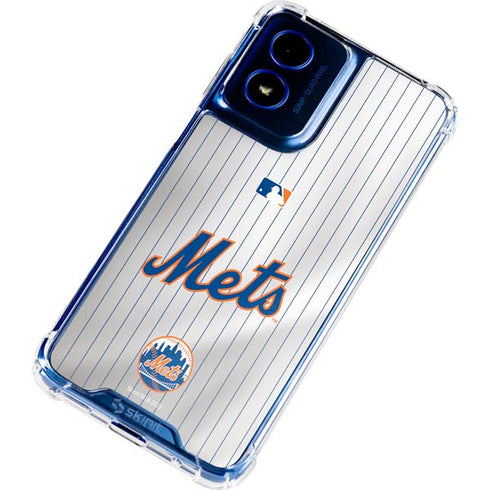 MLB New York Mets Home Jersey Moto G 5G (2024) Clear Case